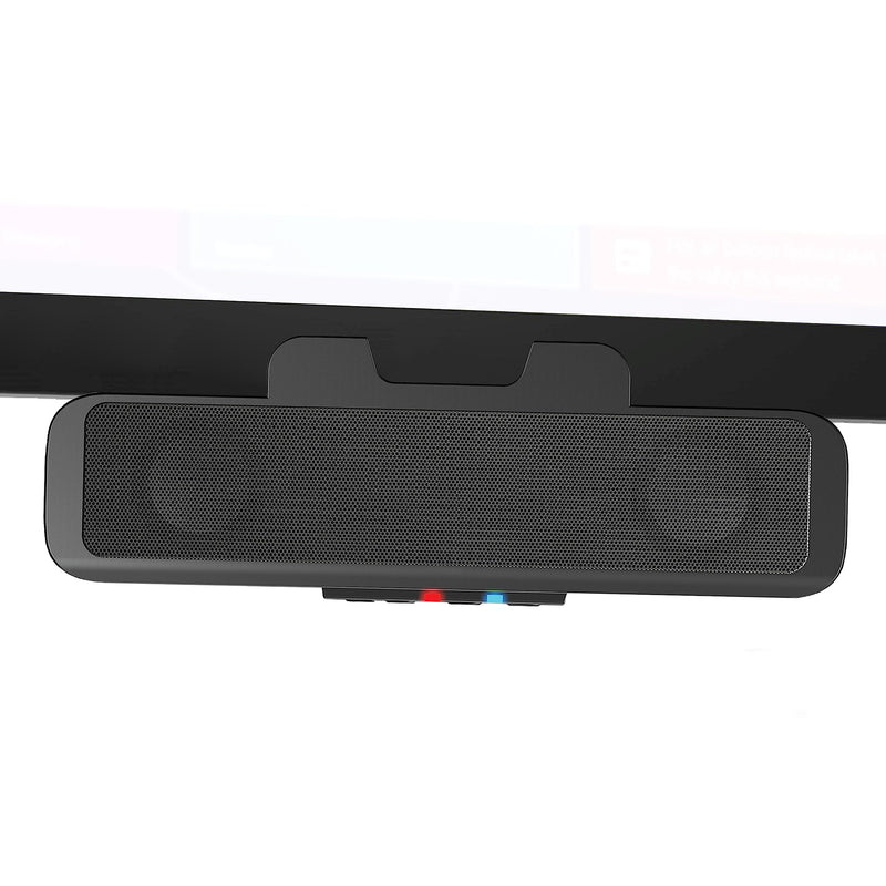 [Australia - AusPower] - Cyber Acoustics USB & Bluetooth Speaker Bar (CA-2890BT) – USB Powered Speaker with Speakerphone for PC and Bluetooth to Simultaneously Connect to Smartphones, Clamps to Monitor, Convenient Controls USB and BT 