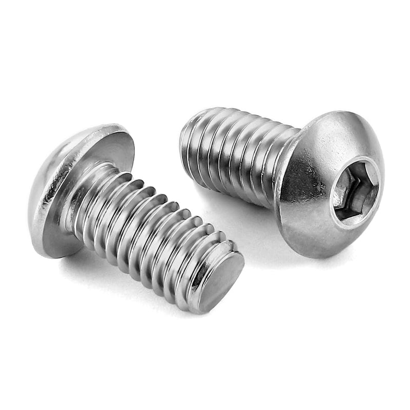 [Australia - AusPower] - M5-0.8 x 10mm Button Head Socket Cap Screws, Stainless Steel 18-8 (304), Bright Finish, Fully Threaded, 100 PCS M5 x 10mm 