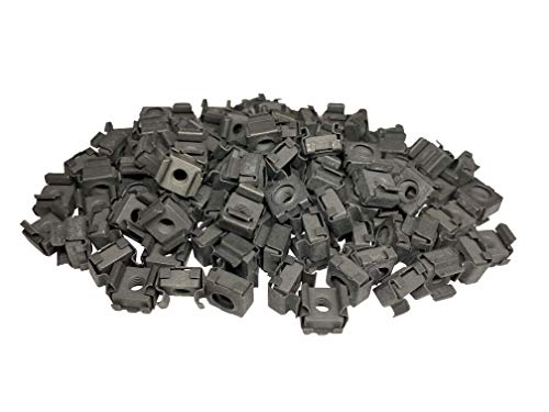 RackGold M5 black snap cage nuts, 100-pack clip-on nuts for rack mounting, USA made