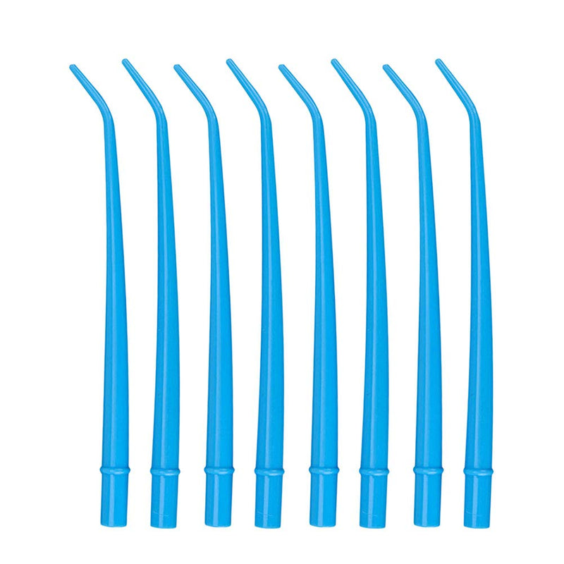 [Australia - AusPower] - Healifty 25pcs Disposable Surgical Suction Tips Dental Surgical Aspirator Suction Tubes Dental Saliva Ejector Dental Materials (Blue) 