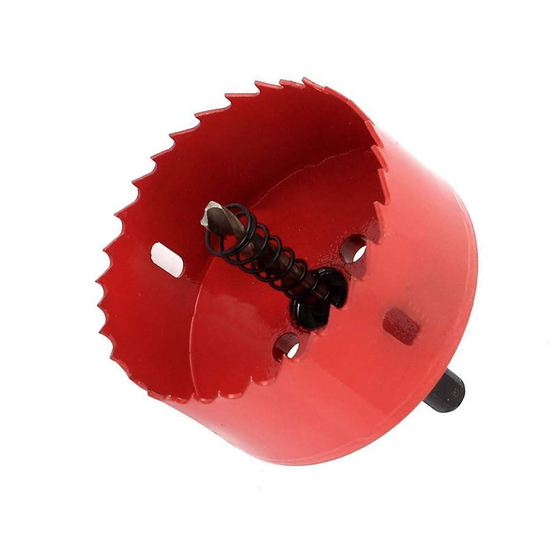 [Australia - AusPower] - Luomorgo 75mm/3 inch Hole Saw, 1 1/4 inch Cutting Depth HSS Bi-Metal Hole Cutter for Wood Cornhole Boards Plastic Drywall & Metal Sheet Red 3" / 75mm 