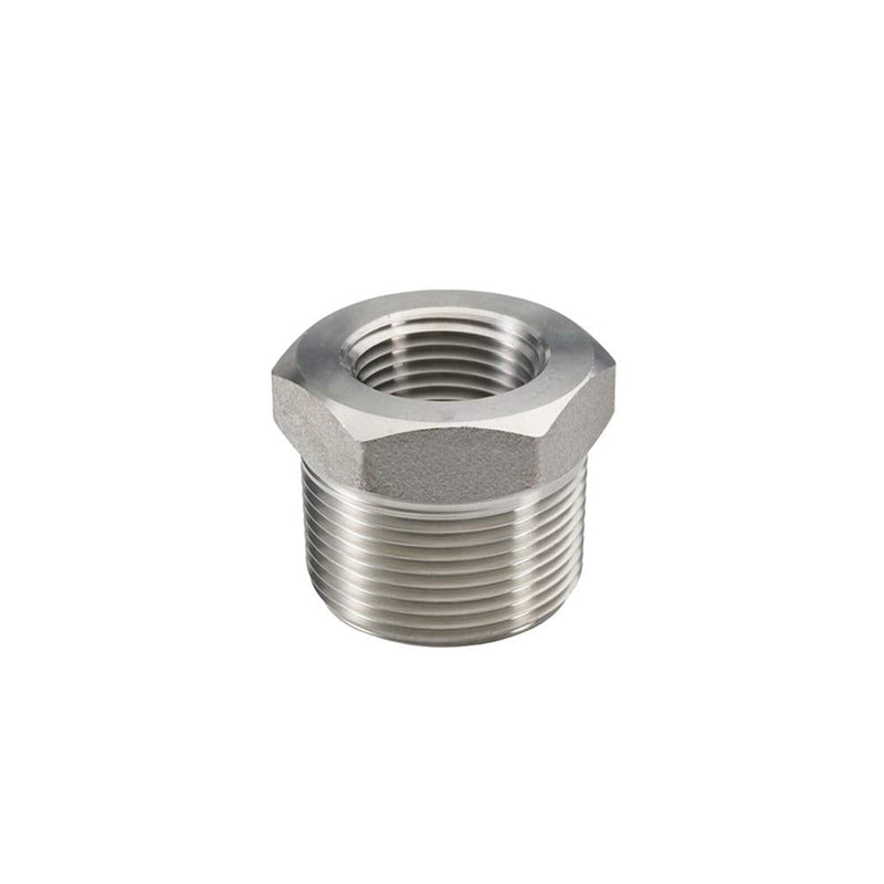 Beduan Stainless Steel Reducer Hex Bushing, 3/4" Male NPT to 1/2" Female NPT, Reducing Cast Pipe Adapter Fitting 3/4 x 1/2 NPT (O.D x I.D: 1" x 3/4") Pack of 1