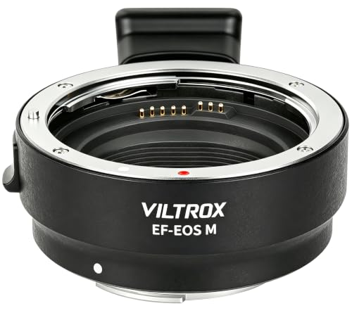 EF-EOS M Lens Adapter Auto-Focus Lens Converter Ring Compatible for Canon EF/EF-S Lenses and Canon EOS-M (EF-M Mount) Cameras EOS M M2 M3 M5 M6 M10 M50 M100 EF-EOS M