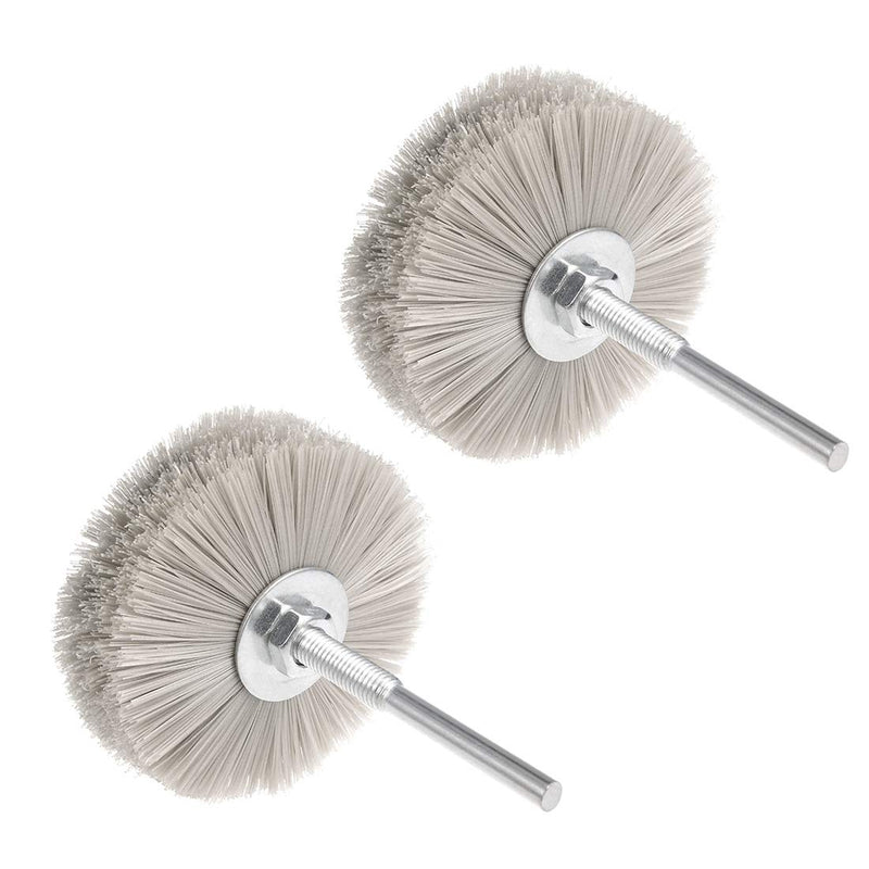 [Australia - AusPower] - uxcell Nylon Wheel Brush 600 Grits Abrasive Grinding Head with 6mm Threaded Shank 2 Pcs 600 Grit 