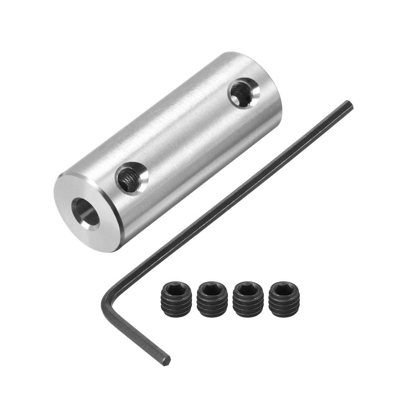 [Australia - AusPower] - uxcell 1/8 inch to 1/8 inch Bore Rigid Coupling Set Screw L26XD10 Aluminum Alloy,Shaft Coupler Connector,Motor Accessories 3.17mm to 3.17mm 