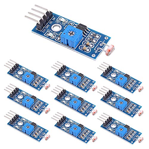10 Pcs 4 Pin Photo Resistor Sensor Light Detector Module with Digital Output for Arduino Raspberry Pi