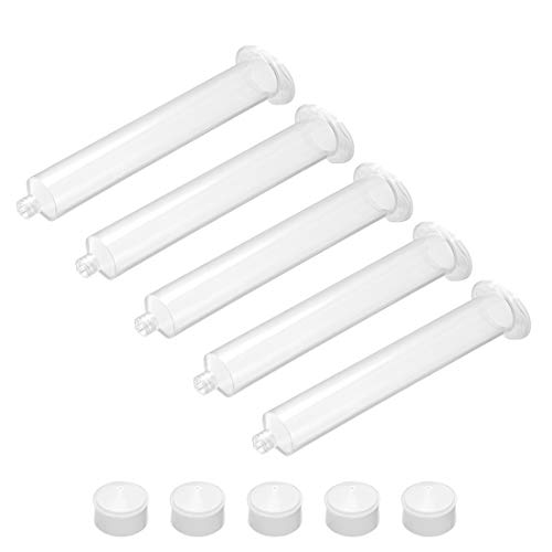 uxcell 55CC clear adhesive syringes, 5-piece air distribution dispenser accessory set