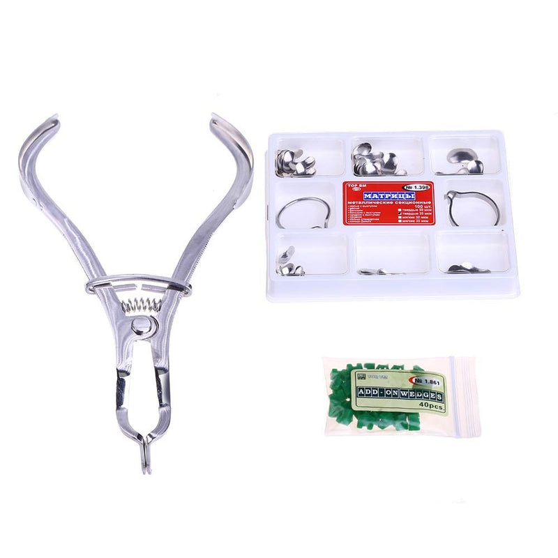 [Australia - AusPower] - Dental Matrix with Spring-clip No.1.398 Sectional Contoured Metal Matrices Full Kit 