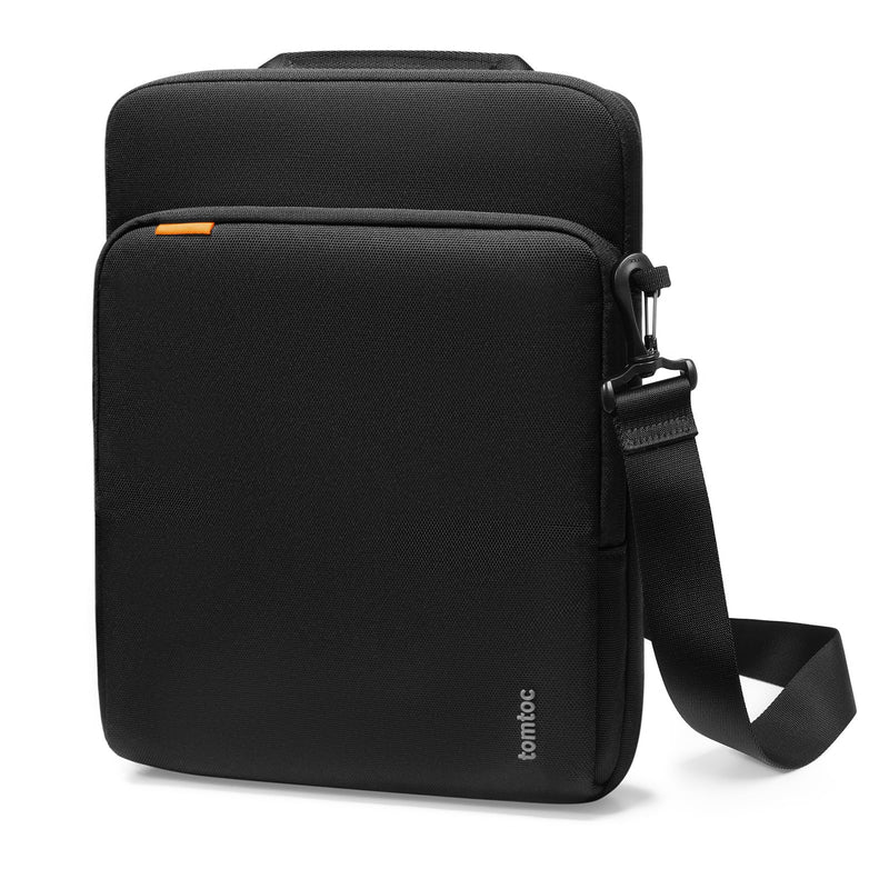 [Australia - AusPower] - tomtoc Tablet Shoulder Bag for 12.9-inch New iPad Pro M2&M1 2022-2018 with Magic Keyboard and Smart Keyboard Folio, Surface Pro 8/X/7+/7/6/5, Spill-Water Resistant Cordura Fabric Tablet Sleeve 12.9 inch for iPad Pro Black 