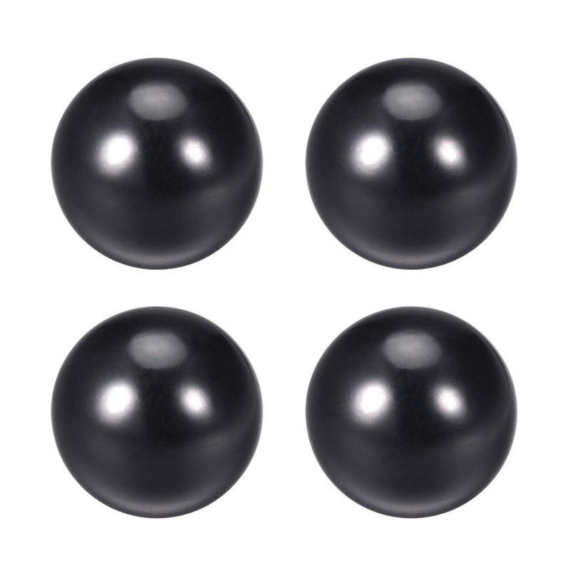 [Australia - AusPower] - uxcell 4Pcs Thermoset Ball Knob M6 Female Threaded Machine Handle 20mm Diameter Smooth Rim Black M6x20mm 