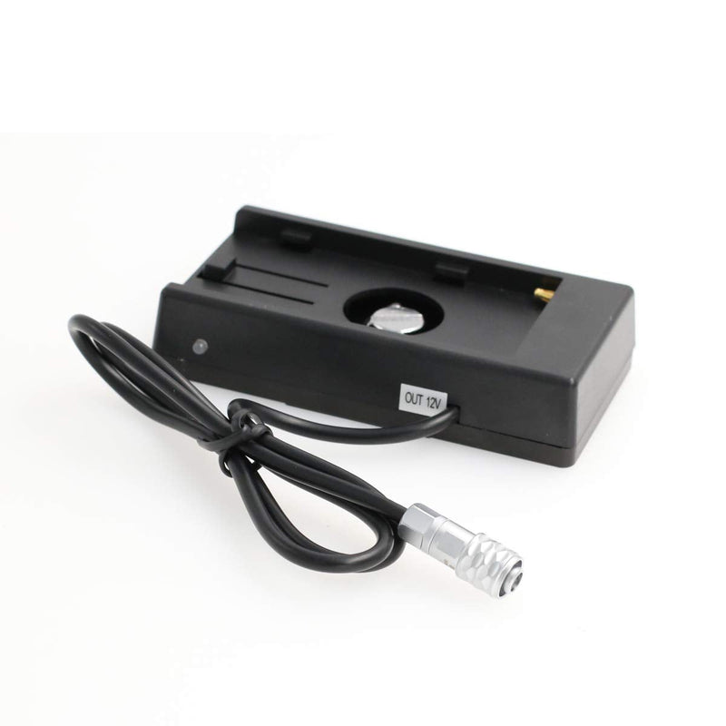 [Australia - AusPower] - Eonvic F970 Battery Plate to Weipu 2 Pin Female for Blackmagic Cinema Camera BMPCC 4K, F970 Battery Power Mount Plate for Sony NP-F970 F750 F550 Battery Straight line 