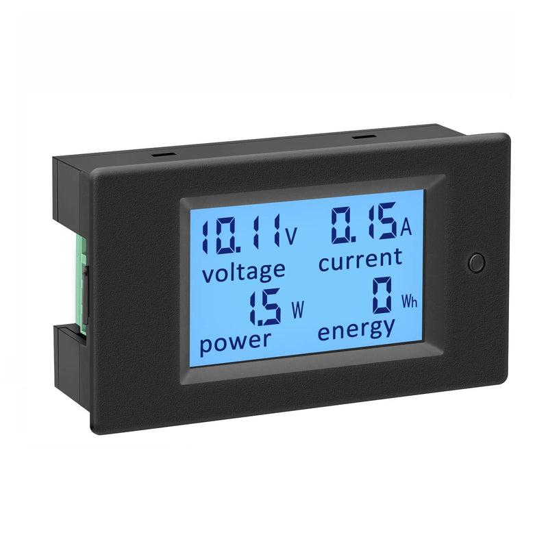 Ketotek Ammeter Voltmeter DC 6.5 ~ 100 V, Volt Ampere Watt KWh Meter | DC Ammeter Voltmeter Digital Voltage Meter Energy Meter Power Meter Wattage Meter for Solar Car 100A Multimeter