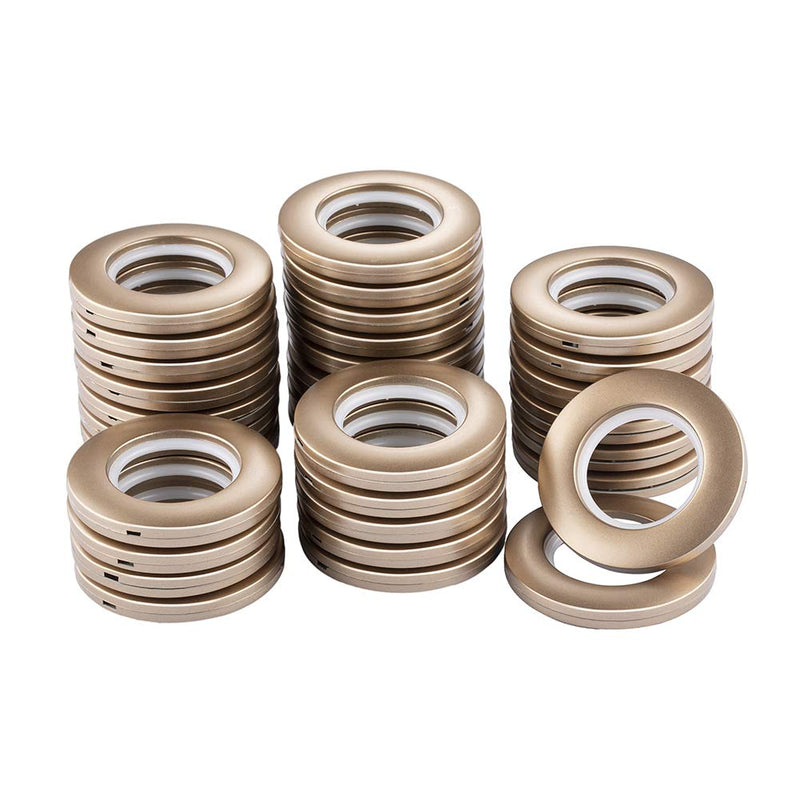 32 Pack Curtain Grommets,DeSS Inner Diameter 1-9/16"(40mm) Curtain Eyelet Rings Nanoscale Low Noise Roman Ring (Matt Coffee) Matt Coffee 32Pcs