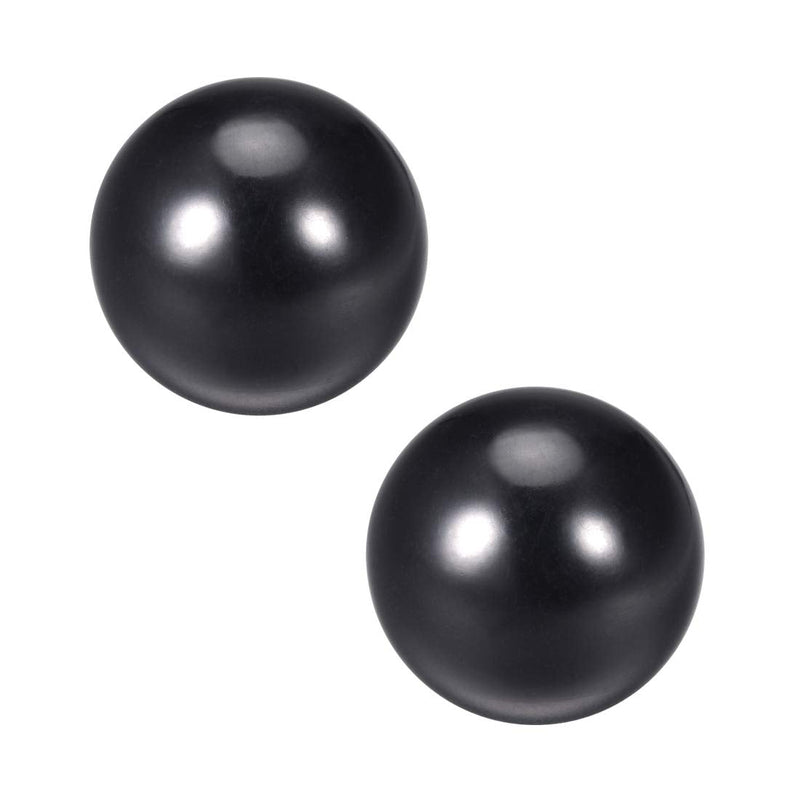 [Australia - AusPower] - uxcell 2Pcs Thermoset Ball Knob M6 Female Threaded Machine Handle 20mm Diameter Smooth Rim Black 