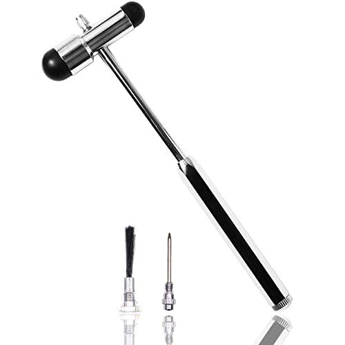 [Australia - AusPower] - FLYH Buck Neurological Hammer, Tromner Reflex Hammer with Needle and Brush, for Neurologic Reflex Diagnosis and Testing 