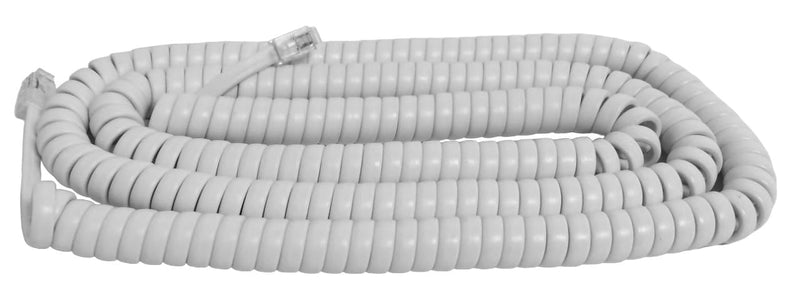 [Australia - AusPower] - The VoIP Lounge 25 Foot Long White Handset Curly Cord for Landline Phone 