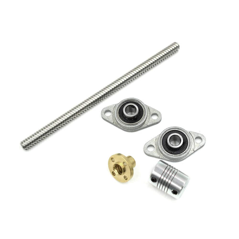 [Australia - AusPower] - LC LICTOP 8mm 150mm T8 Lead Screw Set Lead Screw,Copper Nut,Coupler,Pillow Bearing Block for 3D Printer 1 Set 