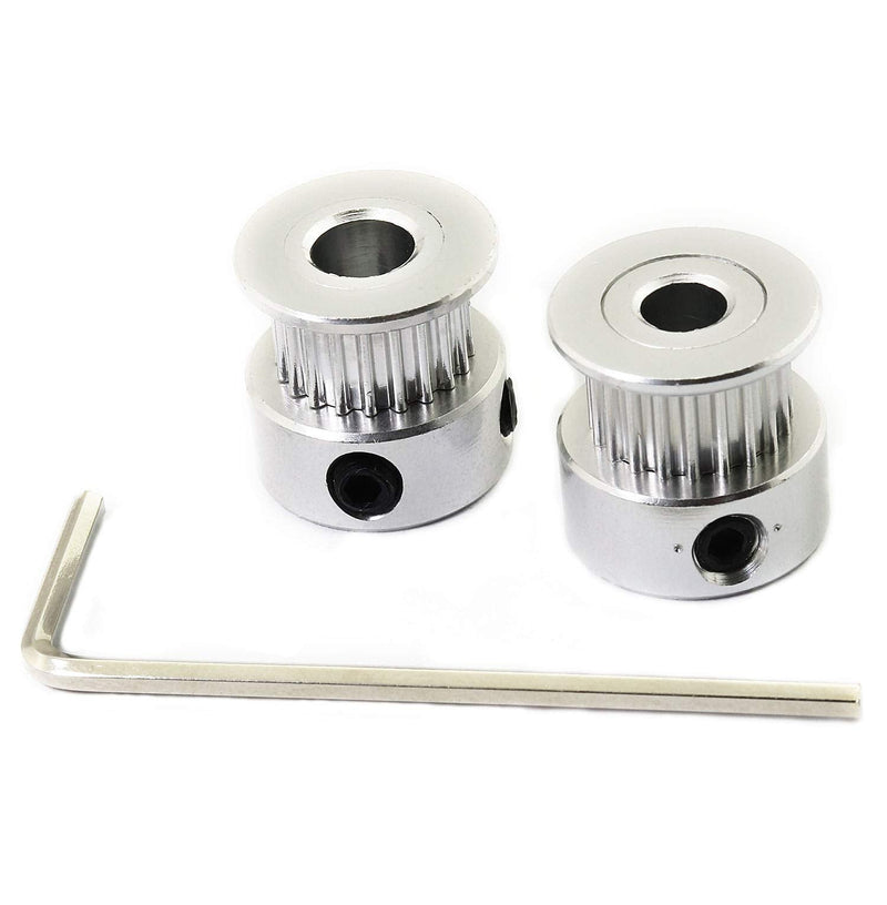 [Australia - AusPower] - 2pcs GT2 Aluminum Alloy Synchronous Wheel 3D Printer Accessories 20 Teeth Bore 6mm Timing Pulley for Width 6mm Open Timing Belt 6mm Bore 