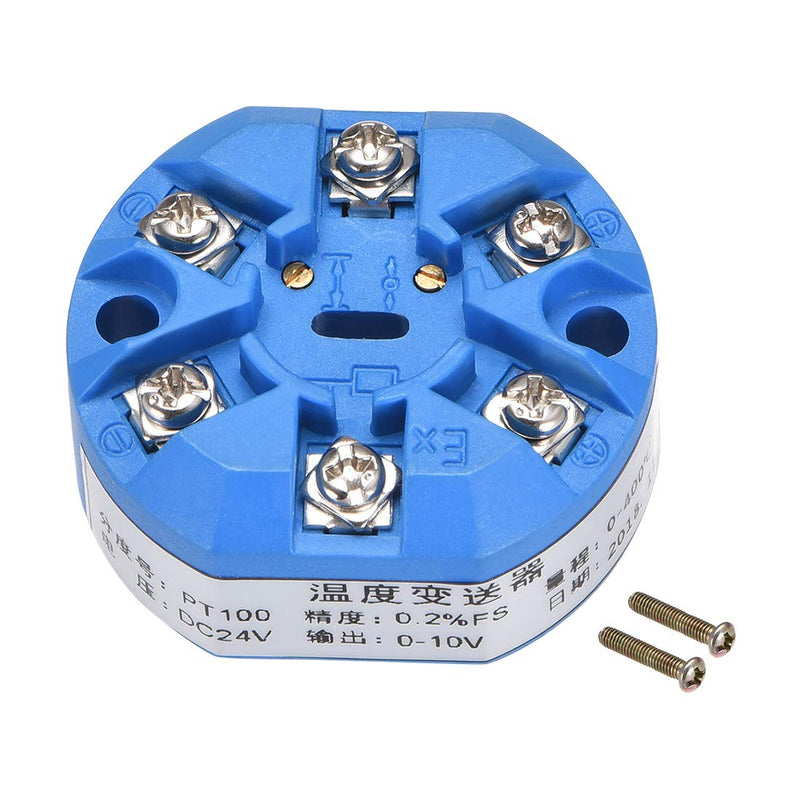 [Australia - AusPower] - uxcell PT100 Temperature Sensor Transmitter 24V DC 0-10V 0? to 400? 