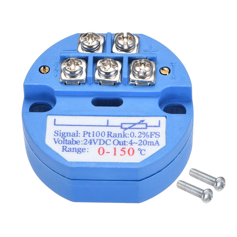 [Australia - AusPower] - uxcell PT100 Temperature Sensor Transmitter 24V DC 4-20mA 0? to 150? 