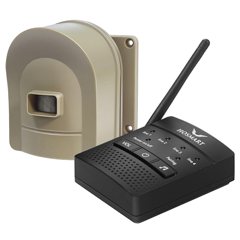 [Australia - AusPower] - 1/2 Mile Hosmart Driveway Alarm Wireless Sensor System & Driveway Sensor Alert System Weatherproof Security Outdoor Motion Sensor & Detector 1 receiver & 1 yellow sensor 