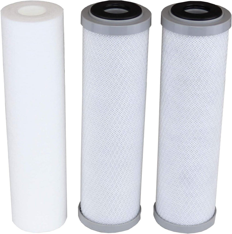 Compatible APEC Filter-Set Bottom 3 Filters for Model ROES-50, ROES-75, RO-45, RO-90, RO-PH90, RO-PERM, RO-Pump, RO-Hi, WFS-1000, ROES-UV75, ROES-PH75, ROES-PHUV75, ROES-UV75-SS, 1 Sediment, 2 Carbon