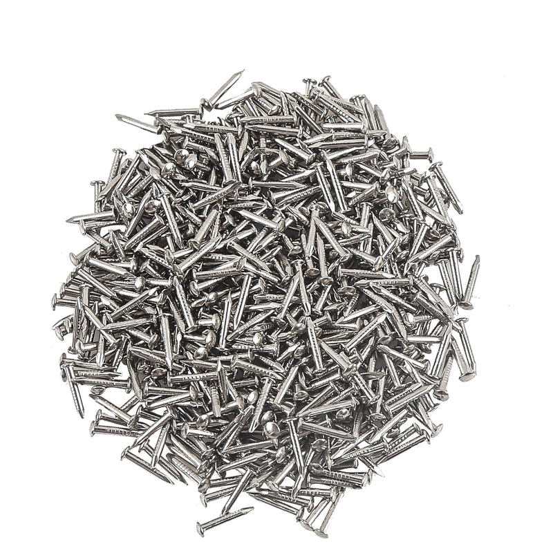 [Australia - AusPower] - newlng 500PCS Small Nail Round Head Tiny Nails String Art Nails Hand-Made Hardware Accessories Fasteners Mini Nails 1 X 10mm/0.04"X0.4"(DXL) Silver 