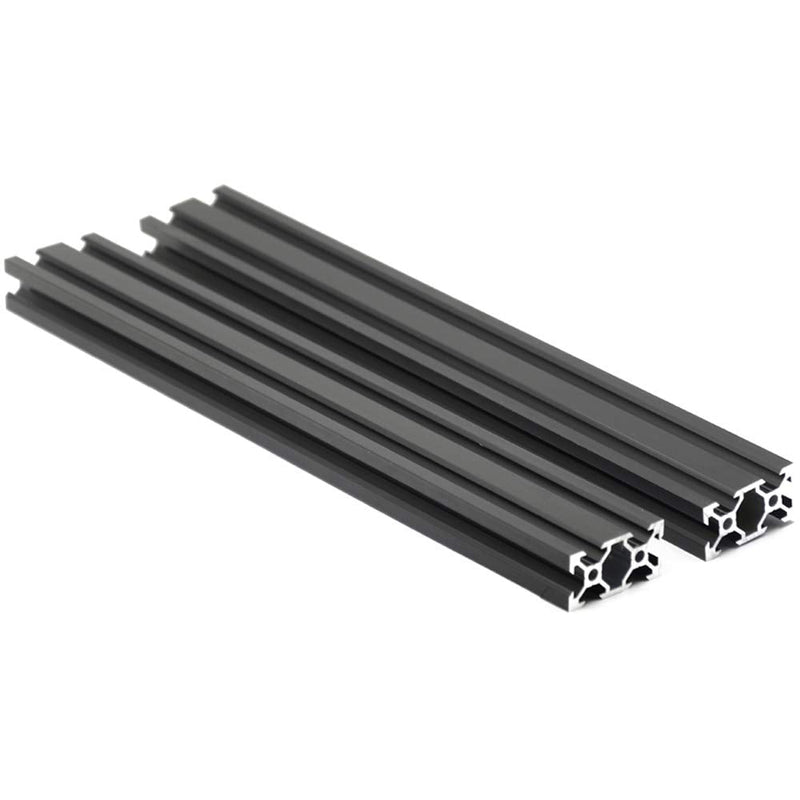 Iverntech 2pcs 300mm 2040V European Standard Anodized Black Aluminum Profile Extrusion Linear Rail for 3D Printer and CNC DIY Laser Engraving Machine 2040V-Black