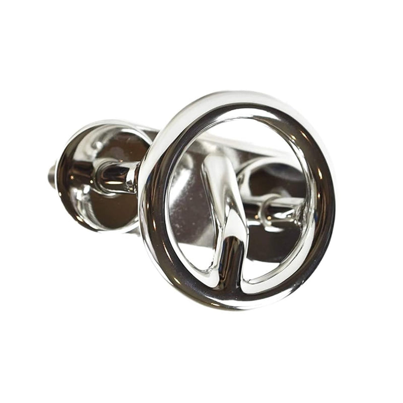 MARINE CITY Mount Ski Tow Hooks – 316 Stainless Steel, Mirror-Polished Finish, Corrosion-Resistant – 2-1/2” Ring Diameter, for Boats, Marines, Yachts, Hardware Accessories 1 PCS