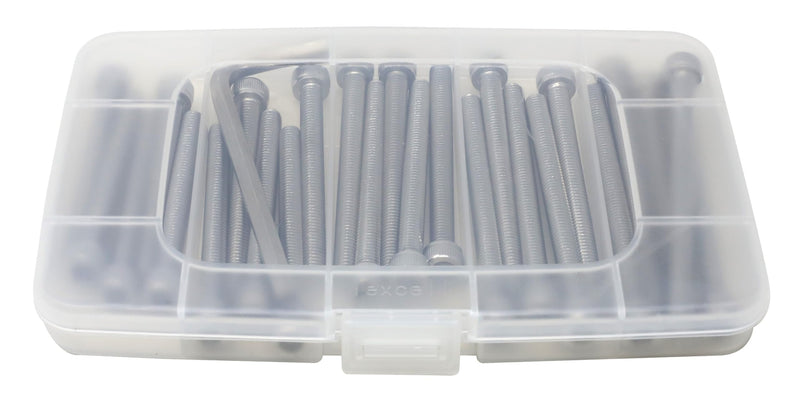 [Australia - AusPower] - iexcell 25 Pcs M6 x 60/65/70/75/80mm Thread Pitch 1 mm Stainless Steel 304 Hex Socket Head Cap Screws Bolts Assortment Kit 