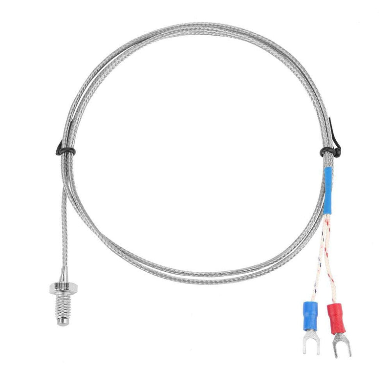 [Australia - AusPower] - Walfront Thermocouple Probe K Type with M6 Thread - Stainless Steel Temperature Sensor 0-400℃ for Industrial Ovens 3D Printers HVAC Systems ( Cable) 