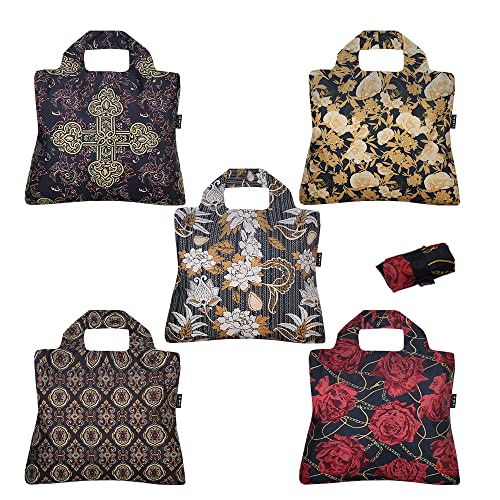 Envirosax Royal Rock Reusable Grocery Shopping Bags Set of 5 Multicolor