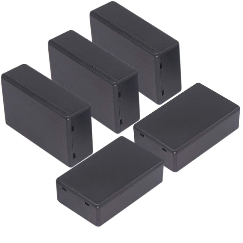 [Australia - AusPower] - Zulkit 5Pcs Project Boxes ABS Plastic Electrical Project Case Power Junction Box Black 3.15 x 1.97 x 1.02 inch (80 x 50 x 26 mm) 3.15" x 1.97" x 1.02" 