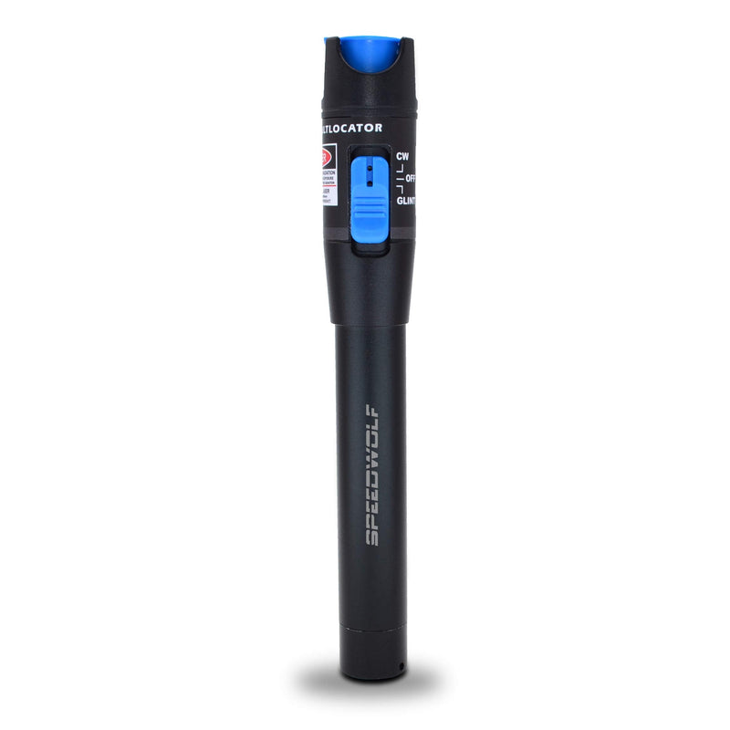 [Australia - AusPower] - speedwolf 650nm 30KM(18.6mi) Pen-Type Red Light Visual Fault Locator (VFL) / Red Light Source Fiber Optic Cable Test Tool for SC,FC,ST Adapter 