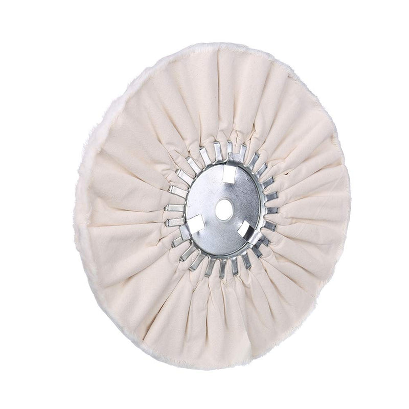 [Australia - AusPower] - 8" White Airway Buffing Wheel,5/8'' Arbor Hole,16 Plys/Fine Polishing for Angle Grinder,1PCS Fine-1pcs 