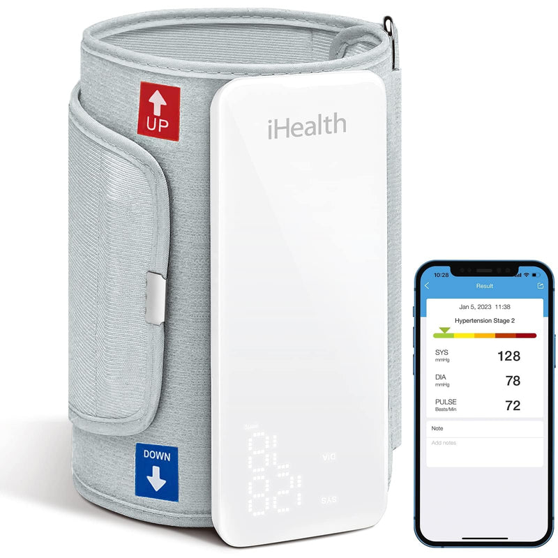 [Australia - AusPower] - iHealth Neo Wireless Blood Pressure Monitor, Upper Arm Cuff, Bluetooth Blood Pressure Machine, Ultra-thin & Portable, App-enabled for iOS & Android 