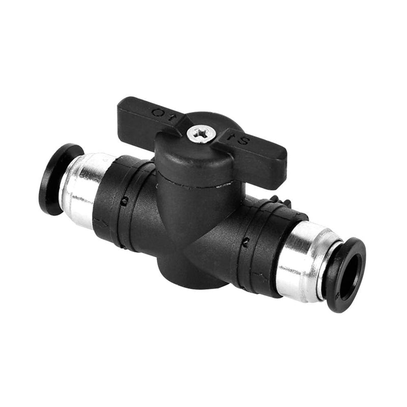 Beduan Pneumatic Ball Valve, 1/4" x 1/4" OD Push to Connect Fitting Air Flow Control Valve Straight Quick Connect Union 1/4" x 1/4" Tube OD