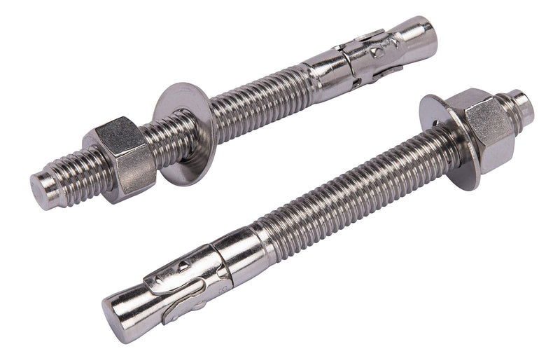 [Australia - AusPower] - Bolt Dropper 1/2" X 5-1/2" Wedge Anchor (5pc), 18-8 Stainless Steel Corrosion Resistant Commercial Grade Washers and Nuts Included Choose Size 1/2" x 5-1/2" 