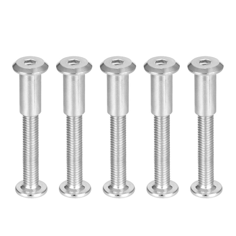 [Australia - AusPower] - uxcell Screw Post Fit for 5/16"(8mm) Hole Dia, Male M6x35mm Belt Buckle Binding Bolts Leather Fastener Stainless Steel 5 Sets 35mm 