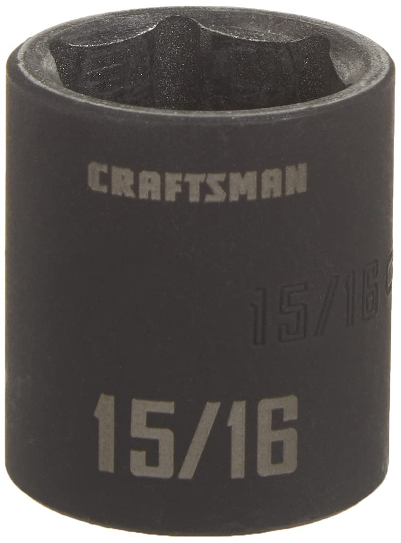 [Australia - AusPower] - CRAFTSMAN Shallow Impact Socket, SAE, 1/2 Inch Drive, 15/16 Inch, 6 Point (CMMT15857) 15/16" 