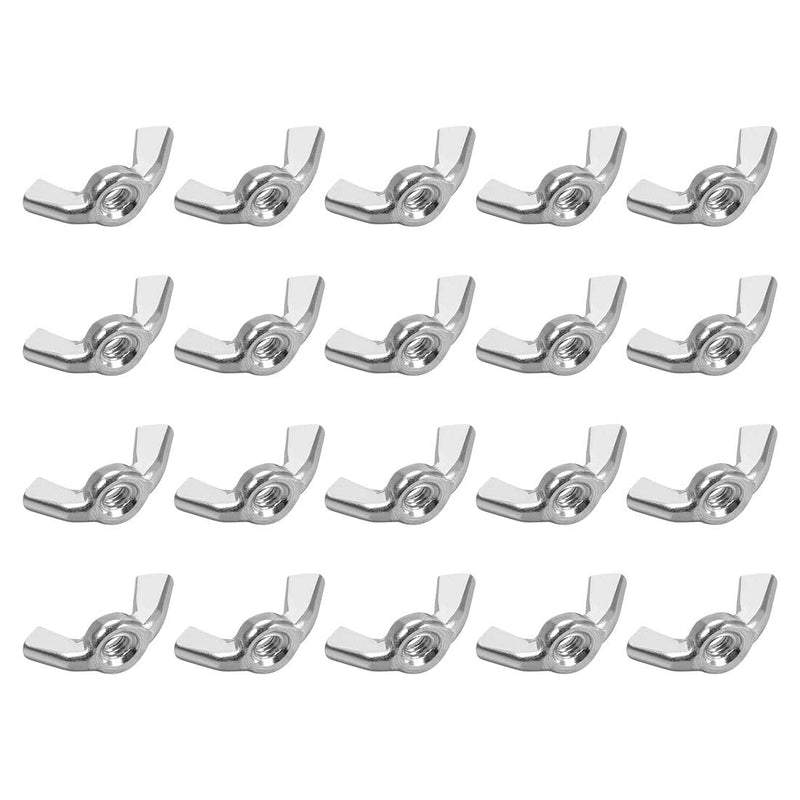 [Australia - AusPower] - uxcell M5 Wing Nuts, Carbon Steel Zinc Plated Fasteners Parts Hurrican Screws Hand Twist Tighten Ear Butterfly Nut, 20pcs 