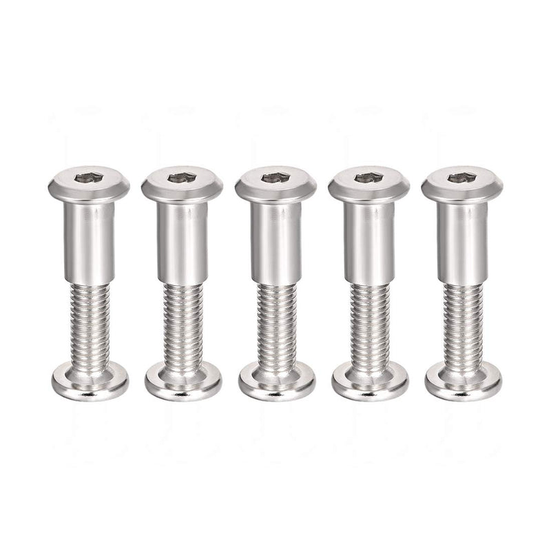 [Australia - AusPower] - uxcell Screw Post Fit for 3/8"(10mm) Hole Dia, Male M8x30mm Belt Buckle Binding Bolts Leather Fastener Carbon Steel 5 Sets 30mm 