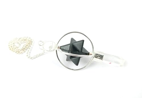 Jet Natural Black Tourmaline Spinning Pendulum for Dowsing, Reiki Healing, Chakra Balancing, Vastu, Energy Cleansing – Crystal Divination Tool for Accuracy & Protection