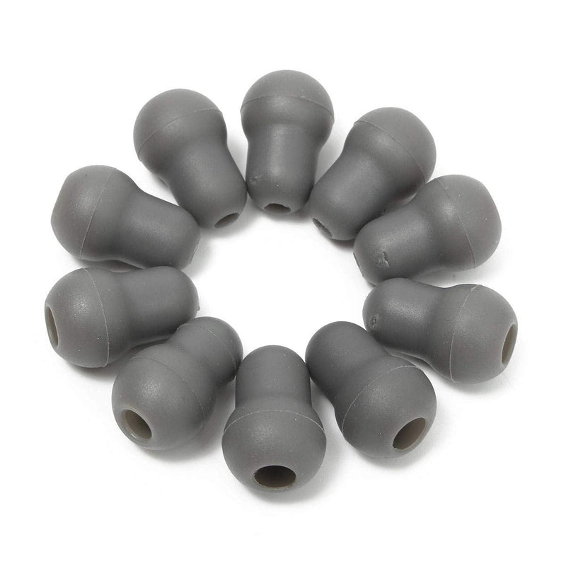 [Australia - AusPower] - 10PCS Super Soft Silicone Earplug Eartips Earpieces for Littmann Stethoscope (Gray) 