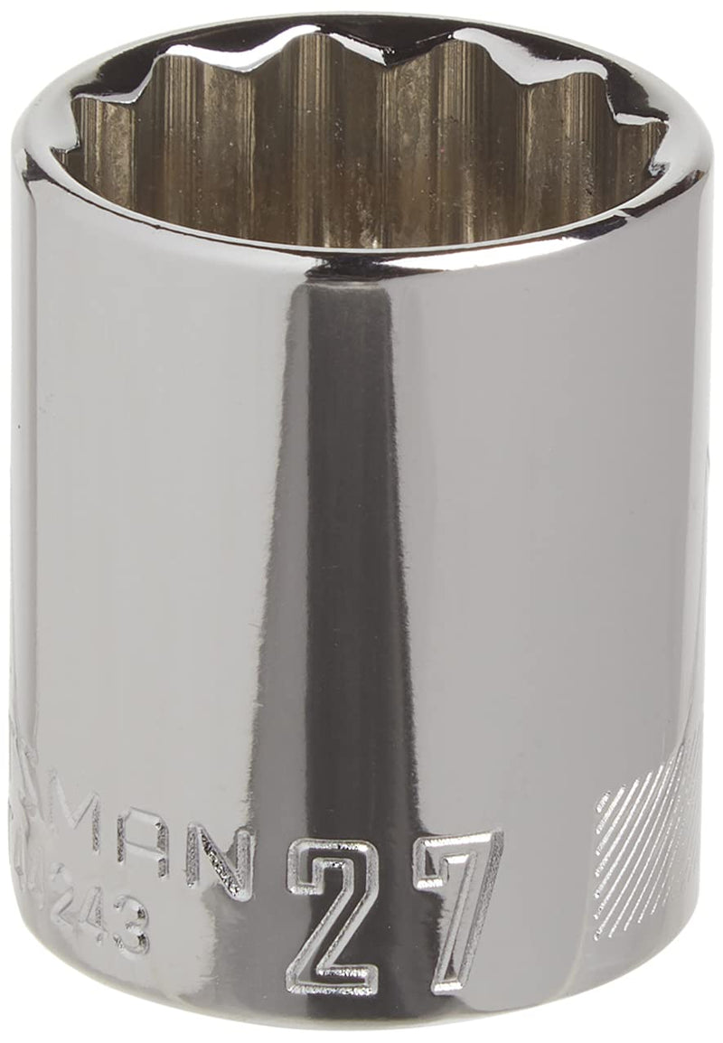 [Australia - AusPower] - CRAFTSMAN Shallow Socket, Metric, 1/2-Inch Drive, 27mm, 12-Point (CMMT44243) 27 MM 