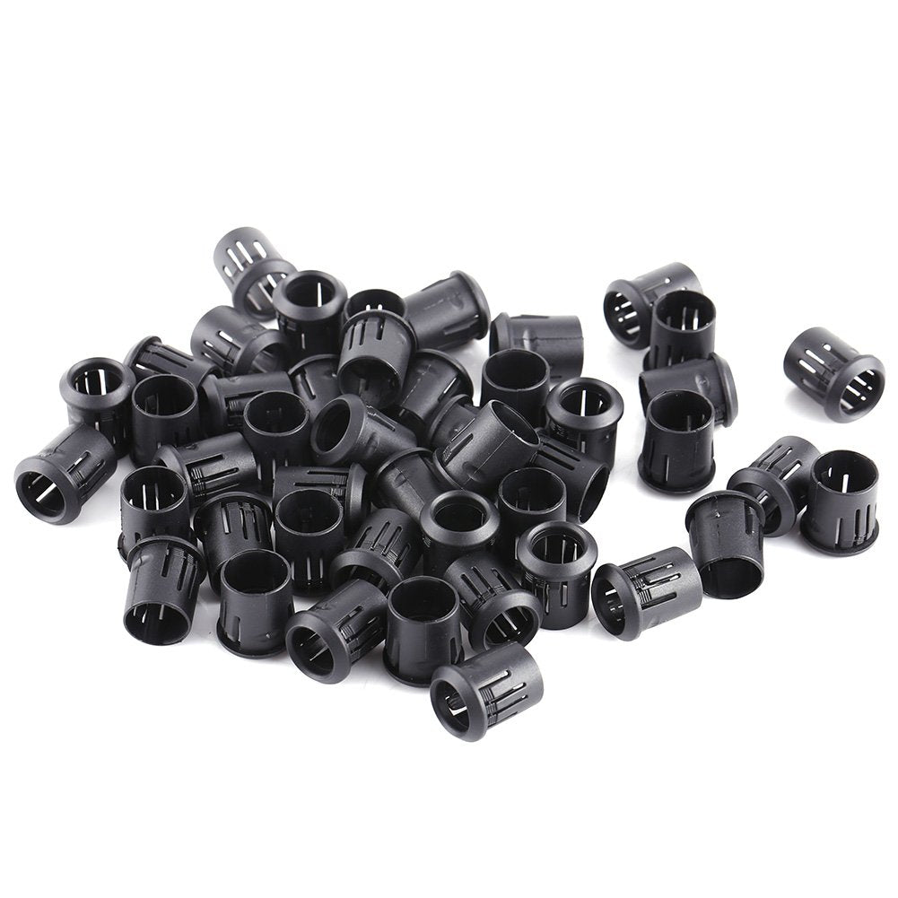 50Pcs Light Holder Shell Plastic Lamp Socket Diode Holder Shell Clip Bezel Mount 3mm 5mm 8mm 10mm LED Holders Panel Display Black (10mm)