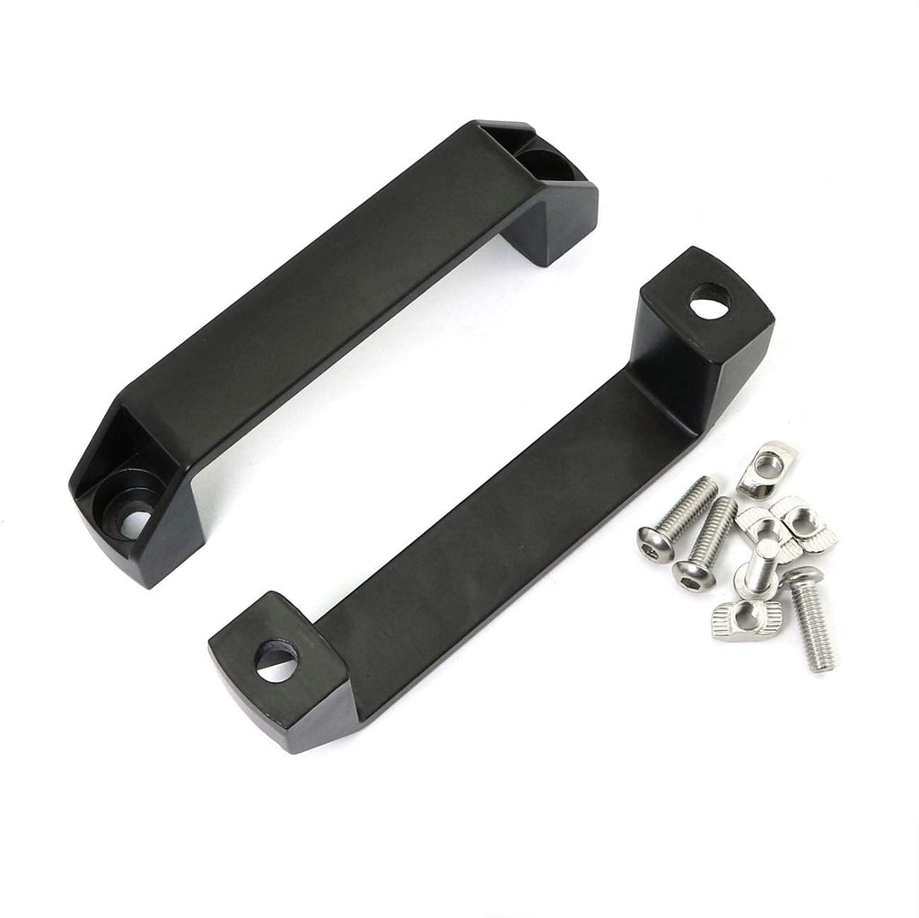 2-Pack Black Aluminium Alloy Handle Rectangular Industrial Pull Handle for 30 Series Aluminum Extrusion Profile Accessories 120mm 120mm for 30 Series