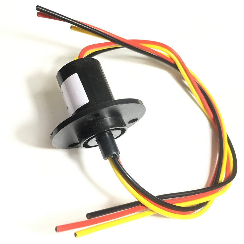 Taidacent 3 Wires 4 Wires 5A 10A 15A 30A Electrical Slip Ring Collector Ring Rotary Electrical Contact Joint Rotary Connector Commutator (3 Wires 15A Diameter 22mm) 3 Wires 15A Diameter 22mm