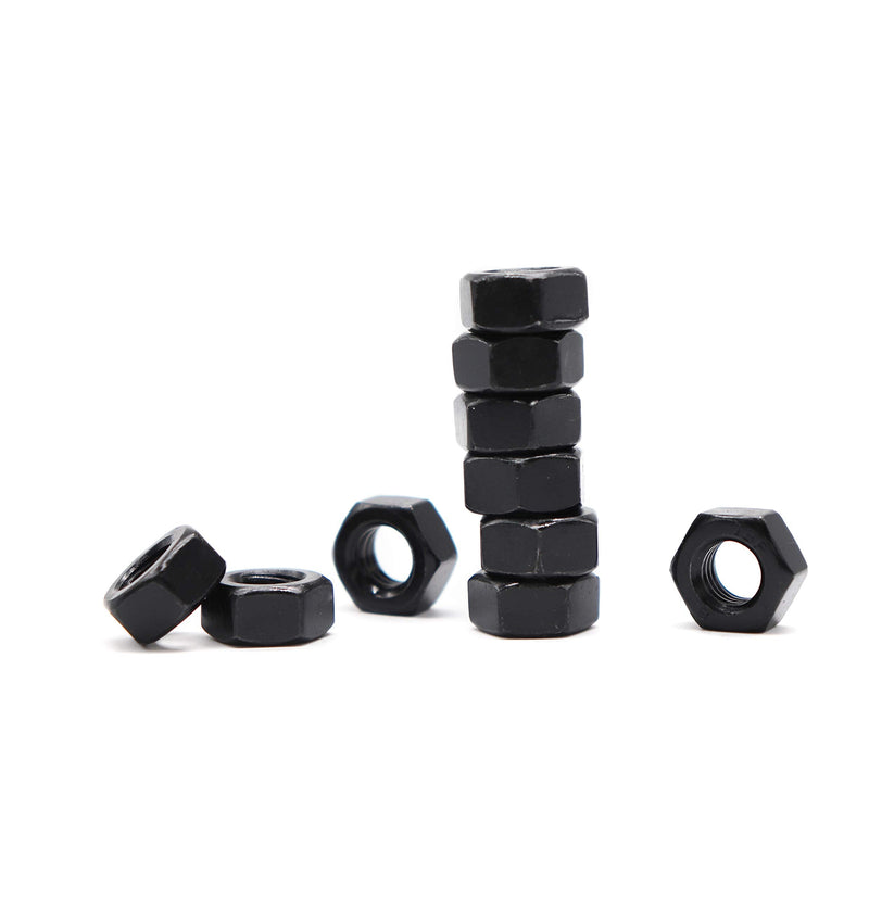 [Australia - AusPower] - binifiMux 50pcs M6-1.0mm Black Hex Nuts Carbon Steel 8.8 Grade 40pcs M6 