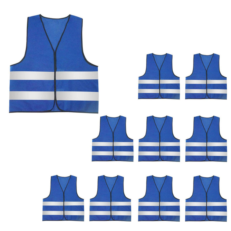 AIEOE Mens 5/10 Pack High Visibility Reflective Vest Hi-vis Bright Color Construction Safety Vest Blue-1